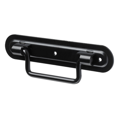 Poignées de caisse, ◘──◘ 130 mm, 162 x 32/50 x 16 mm, Acier, noir