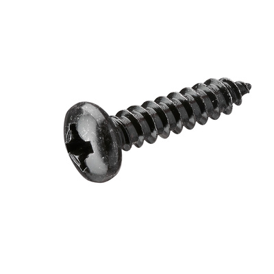 Panhead screws, PZ, Ø 3,5 x 16, steel, black