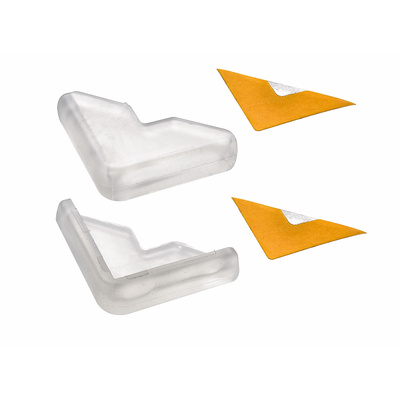 Self adhesive corner protectors, 30 x 30 x 8,5 mm, plastic, transparent