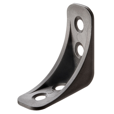Plastic angle, 16 x 40 x 40 mm, plastic, black