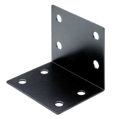 Équerre de chaise, 32 x 32 x 40 x 2 mm, Acier, noir