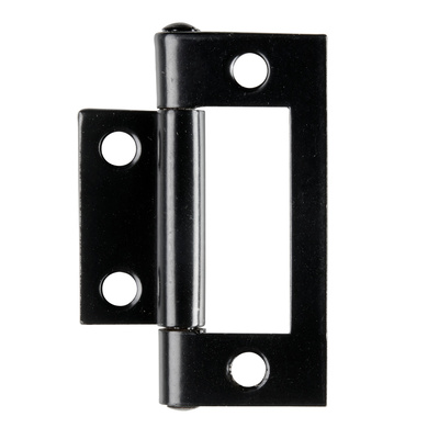 Louvre door hinge, 50 x 23 x 1,25 mm, steel, black