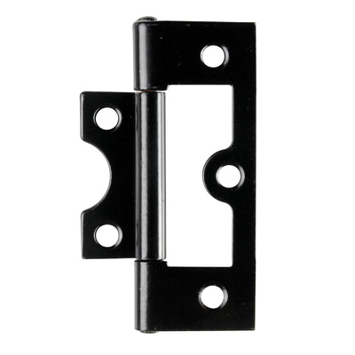 Louvre door hinge, 63 x 25 x 1,5 mm, steel, black