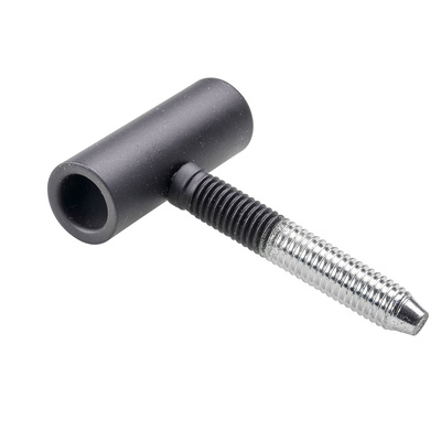 Partie supérieure de paumelle, 40 x Ø 15 mm, Acier, noir