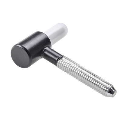 Partie inférieure de paumelle, anti-grincement, 65 x Ø 15 mm, Acier, noir