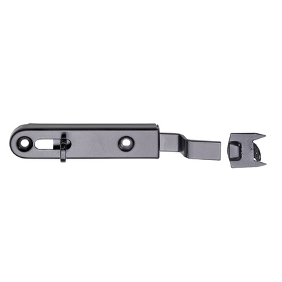 Möbelriegel gekröpft, 70 x 16 mm, Stahl, schwarz