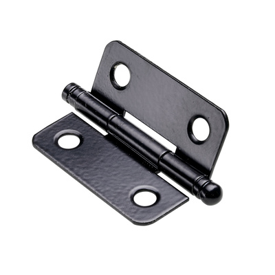 Zierscharnier, 40 x 35 x 1 mm, Stahl, schwarz, matt