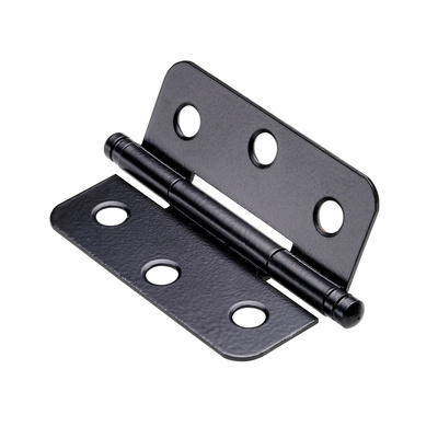 Zierscharnier, 50 x 40 x 1,2 mm, Stahl, schwarz, matt