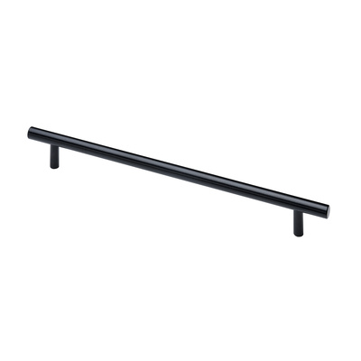 Furniture Handle, ◘──◘ 160 mm, 10 x 210 x 30 mm, steel, black