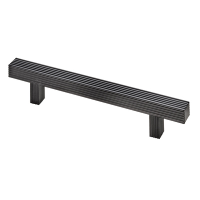 Furniture Handle, ◘──◘ 128 mm, 187 x 12 x 32 mm, aluminium, matt black