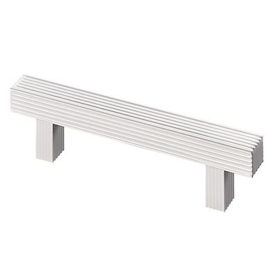 Furniture Handle, ◘──◘ 96 mm, 136 x 12 x 32 mm, aluminium, white, matt