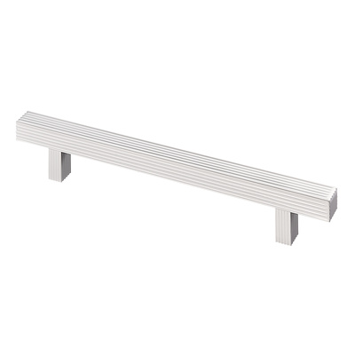Furniture Handle, ◘──◘ 160 mm, 220 x 12 x 32 mm, aluminium, white, matt