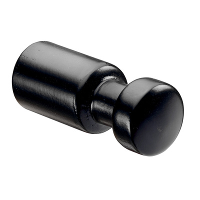 Wandhaken, Ø 30 x 75 mm, Buche schwarz