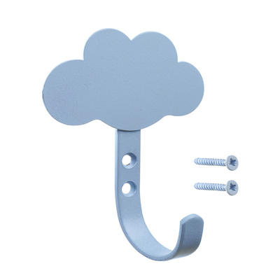 Hook Cloud, 90 x 110 x 41 mm, metal pale blue