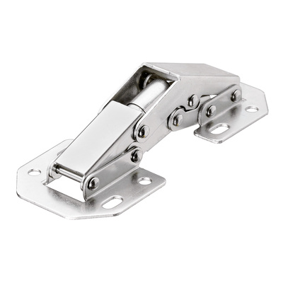 Screw-on hinge with spring, 90 °