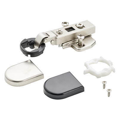 Intermat Mini-Glass door hinge for cup drilling for half overlay doors