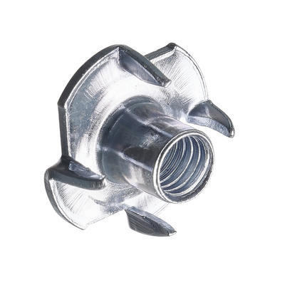 Écrou à enfoncer avec taraudage, M6, Ø9 / 19 mm, Acier, zingué