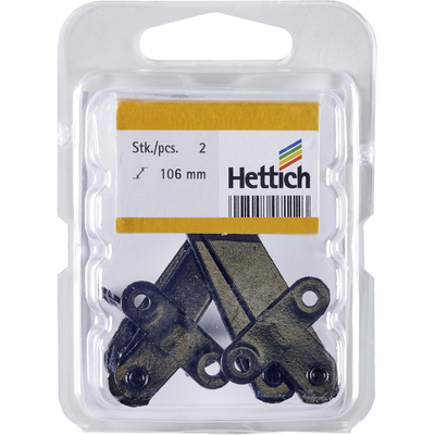 Mini flap stay, Without end stop, 106 mm, Opening angle max. 180°