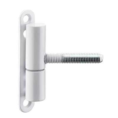 Paumelle de renovation, anti-grincement, 83,5 x Ø 15 mm, Acier, époxy, blanc