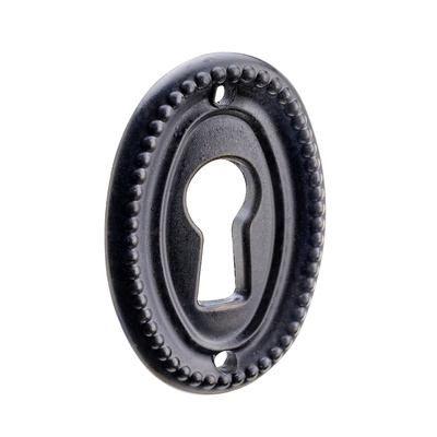 Entrée de serrure, 37 x 25 x 2 mm, Acier, bruni