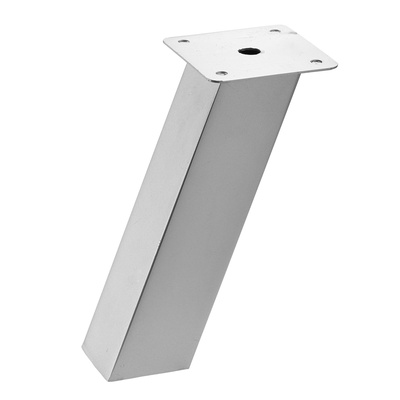 Consoles pour constructions de comptoir sur plan de travail, Carré, 165 x 40 x 40 mm, Acier, aspect aluminium