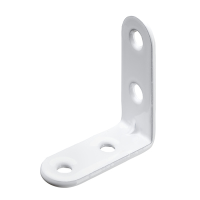 Stuhlwinkel, 15 x 40 x 40 x 2 mm, Stahl, pulverbeschichtet, weiß