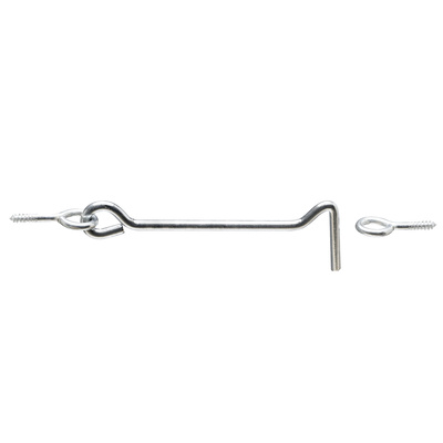 Door hooks with eyelet, 100 x 16 mm, steel, galvanised